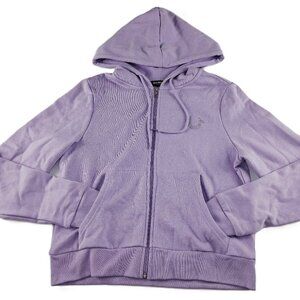 True Religion Glitter Horseshoe Hoodie Sweatshirt Women's Size Large Lavendula
